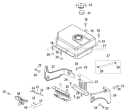 Fuel Tank and Mounting Diagram and Parts List for 31AH64FG700 2012 Yard Machines Snow Blower